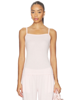Barefoot Dreams POINTELLE RIB TANK WITH SCALLOP TRIM 贴身背/