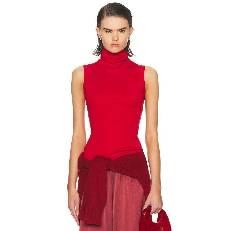 FLORE FLORE DINAH 上装 红色 y2k辣妹风REVOLVE小众新款