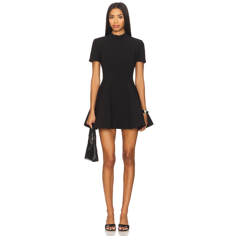 [秋冬新品]Bardot ZEPHYRA 小翻领迷你连衣裙 黑色REVOLVE小众