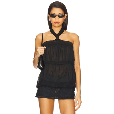 [春季新品]Tularosa BETSY 上装黑色辣妹风REVOLVE小众新款