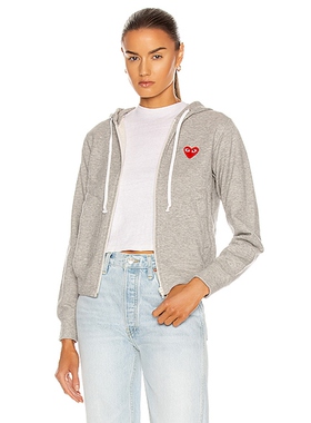 COMME des GARCONS PLAY  CDG 川久保玲全拉链连帽衫REVOLVE内搭