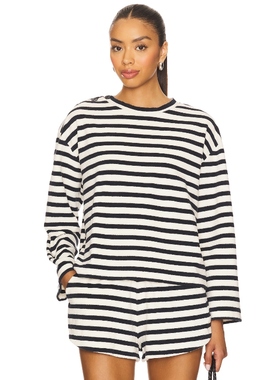 [冬季新品]ba&sh FOLEY 长袖上装 藏青色y2k辣妹风REVOLVE小众