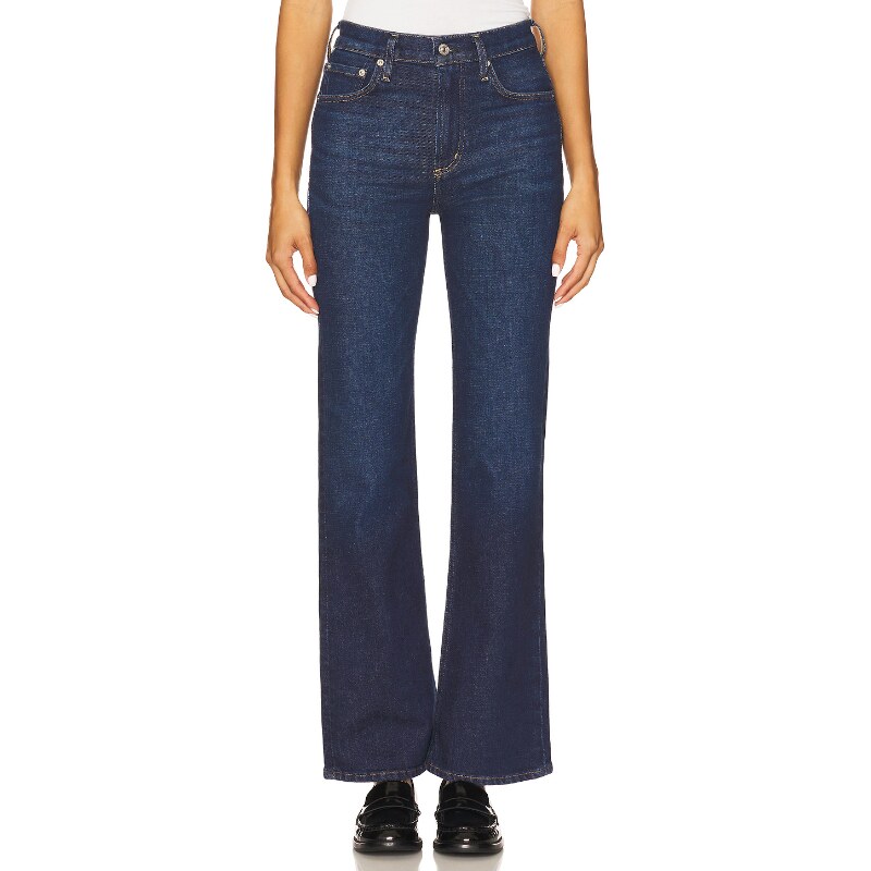 [冬季新品]Citizens of Humanity VIDIA深蓝色直筒牛仔裤REVOLVE