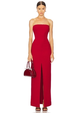 SOLACE London BYSHA MAXI 裙子红色REVOLVE小众新款