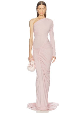 Atlein One Sleeve Ruched Gown revolve小众新款