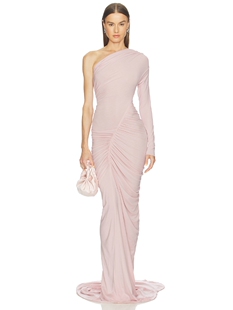 Atlein One Sleeve Ruched Gown revolve小众新款