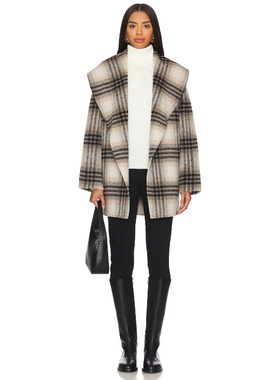 Brochu Walker 格纹大衣 米色 老钱风REVOLVE小众新款
