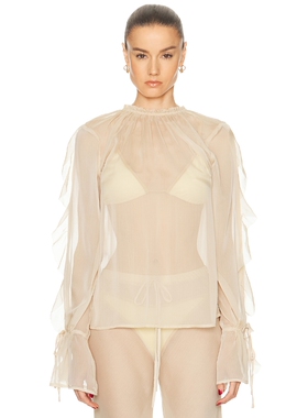 Shani Shemer JEANIE 上装 revolve小众新款 裸色