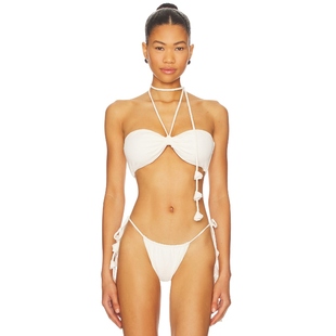象牙白REVOLVE小众新款 DEVON 露背比基尼上衣 ELEANOR WINDSOR