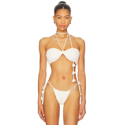 DEVON WINDSOR ELEANOR 露背比基尼上衣 象牙白REVOLVE小众新款
