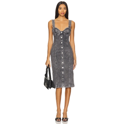 Moschino Jeans 莫斯奇诺 Stretch Denim DressREVOLVE小众新款