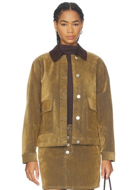 ALIGNE BARK FLOK 夹克 干邑白兰地色 美式休闲风REVOLVE小众新款