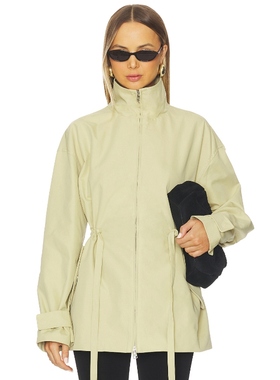 [冬季新品]L'Academie 夹克米色收腰立领外套休闲风REVOLVE