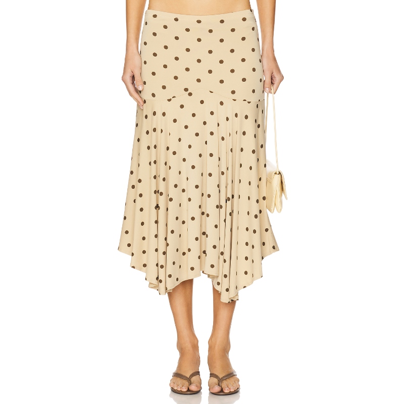 With Jean MAEVE 半身裙 棕黄色REVOLVE小众新款