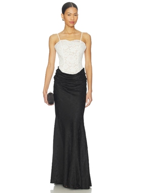 For Love & Lemons 爱柠檬 KARISSA 裙子 黑色、白色REVOLVE小众