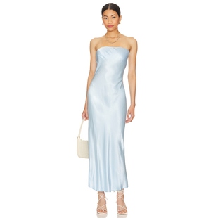 高级感轻奢小众缎面抹胸礼服 连衣裙REVOLVE新款 SNDYS ANGEL中长款