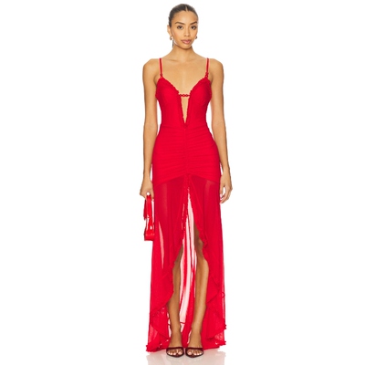 [春季新品]Runaway The Label KIATA 长裙 红色REVOLVE小众