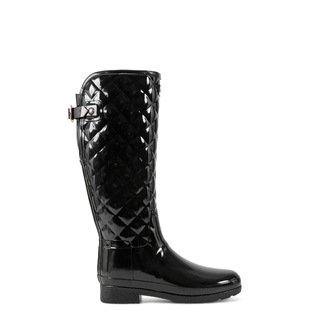 Hunter REFINED GLOSS QUILT 雨靴 黑色 y2k辣妹风女款REVOLVE小