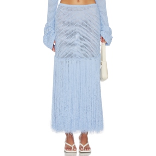 长款 EDNA 半身裙 Baby DEVON BlueREVOLVE小众新款 WINDSOR