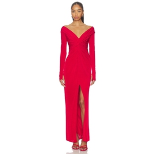 红色REVOLVE小众新款 Katie 裙子 HAILEY May