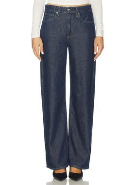 Rag & Bone FEATHERWEIGHT LOGAN 阔腿 蓝色 美式复古风REVOLVE小