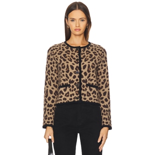 OBERON 春季 开衫 REVOLVE小众新款 保暖 棕色羊毛衫 PAIGE