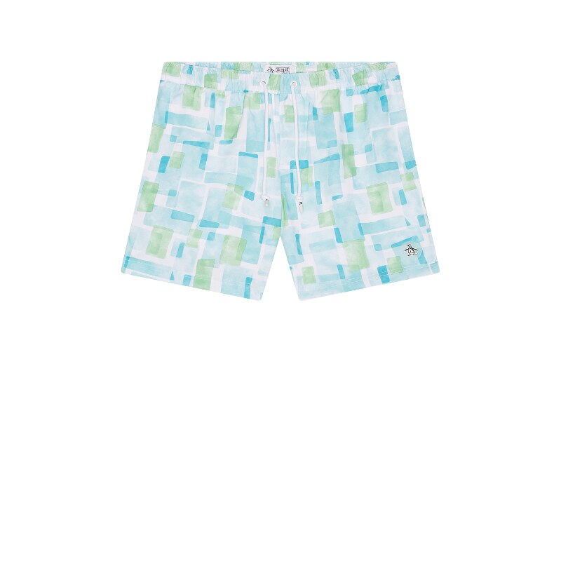 Original Penguin 7 游泳短裤 白色REVOLVE小众新款图片