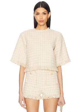 GIUSEPPE DI MORABITO短袖上装奶油色y2k辣妹风REVOLVE