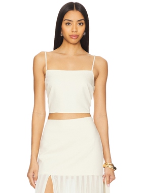 4th & Reckless LUCIAN 短款上装 奶油色 y2k辣妹风REVOLVE小众新