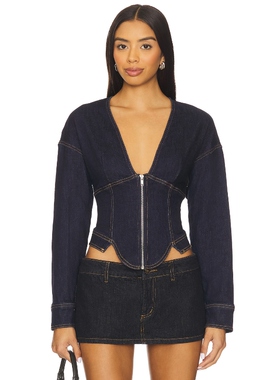 [春季新品]BY.DYLN MAXINE 上装蓝色辣妹风REVOLVE小众新款