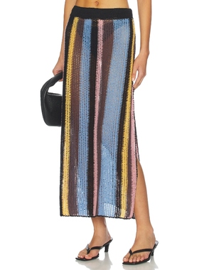 Agua Bendita CYPRUS 半身裙 黑色REVOLVE小众新款