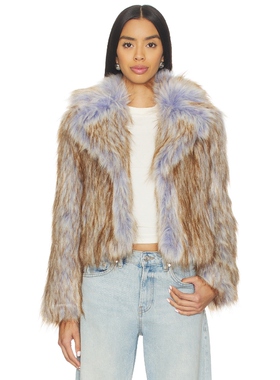 Unreal Fur HARMONY 夹克 紫色 美式休闲风REVOLVE小众新款