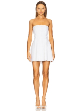 Azeeza SABLE 无带连衣裙女 白色REVOLVE小众新款