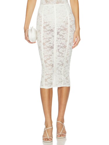 fleur du mal LE STRETCH LACE PENCIL 半身裙 revolve小众新款