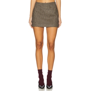 冬季 半身裙 新品 STAV 棕黄色REVOLVE小众 EAVES