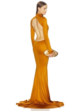 Michael Costello SALIMA 长裙 Metallic Copper系列REVOLVE小众