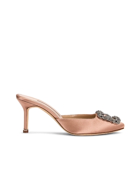 Manolo Blahnik Hangisimu 70 Mule revolve小众新款 裸色