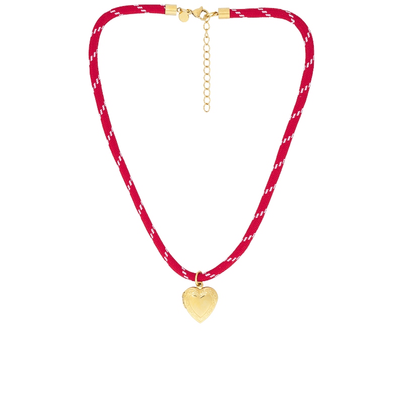 petit moments LOCKET 垂褶项链 红色REVOLVE小众新款