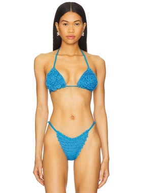 Capittana ROSE 比基尼文胸上装 蓝色 y2k辣妹风REVOLVE