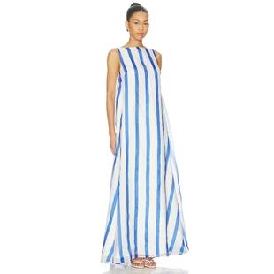 藏青色REVOLVE小众新款 LEO 长裙 YUMEI LIN