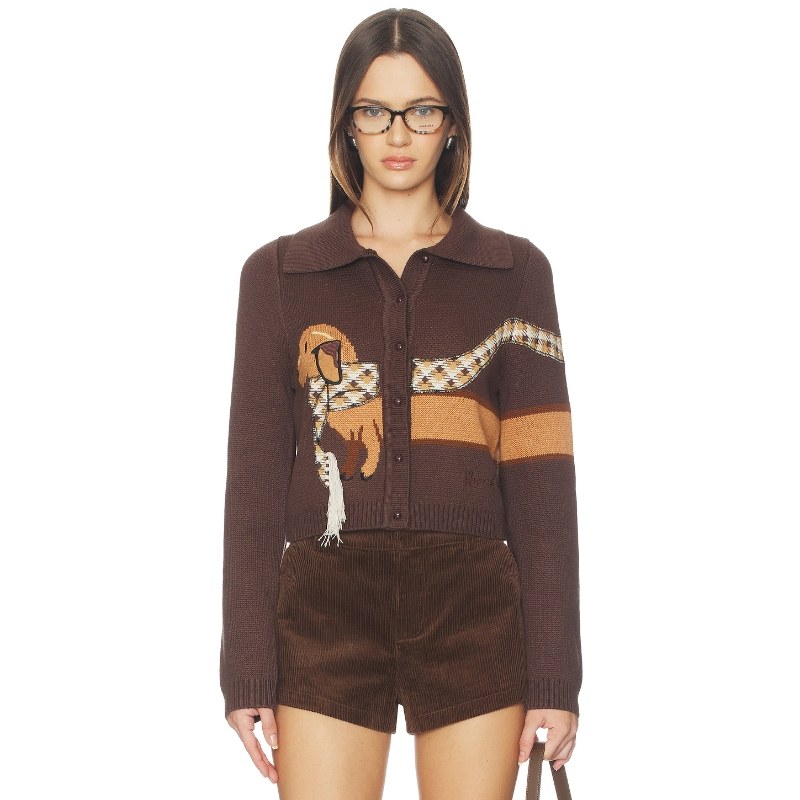 House of Sunny WALK IN THE PARK 开衫 棕色REVOLVE小众新款