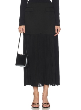 ASTR the Label DEAILE 半身裙 黑色REVOLVE小众新款