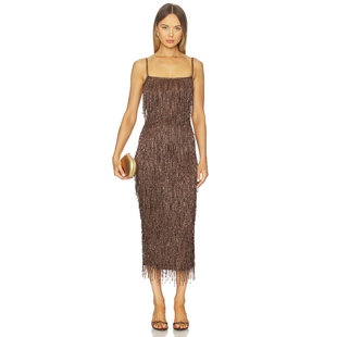 Cult Gaia OLA 棕色 新品 长裙 性感礼服REVOLVE小众 冬季