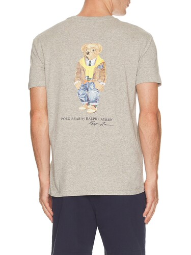 [春季新品]Polo Ralph Lauren灰色T恤印花休闲短袖上装REVOLVE