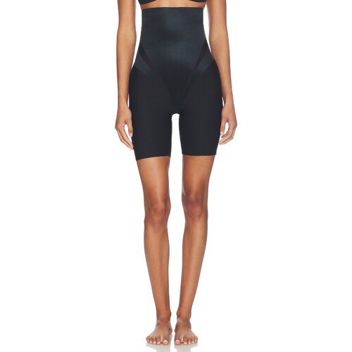 [秋冬新品]SPANX黑色短裤高腰收腹简约高腰紧身短款短裤REVOLVE