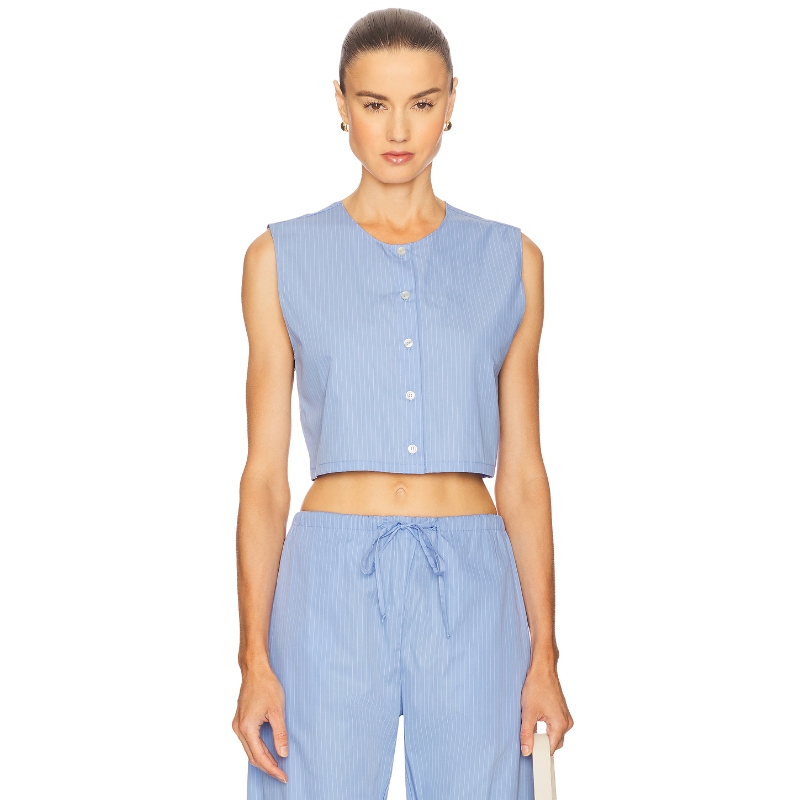 LESET Yoshi Crewneck Vest Baby BlueREVOLVE小众新款