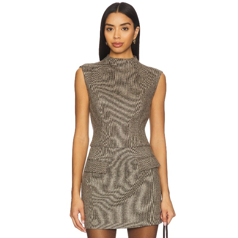 Elodie the Label DEVON 上装 棕色 y2k辣妹风REVOLVE小众新款