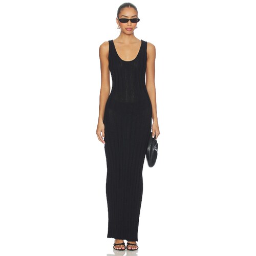 [春季新品]SNDYS BAHA MAXI 针织连衣裙保暖黑色REVOLVE小众