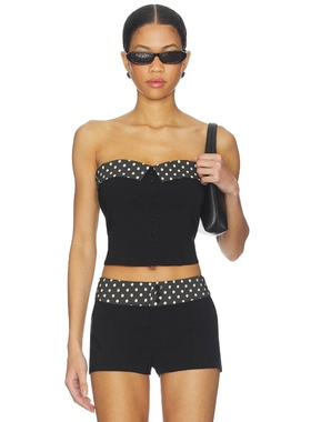 Tiger Mist ALBIE 上装 黑色 y2k辣妹风REVOLVE小众新款