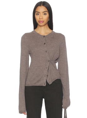 EAVES KAIE 开衫外套灰褐色显瘦圆领休闲长袖上衣REVOLVE小众新款